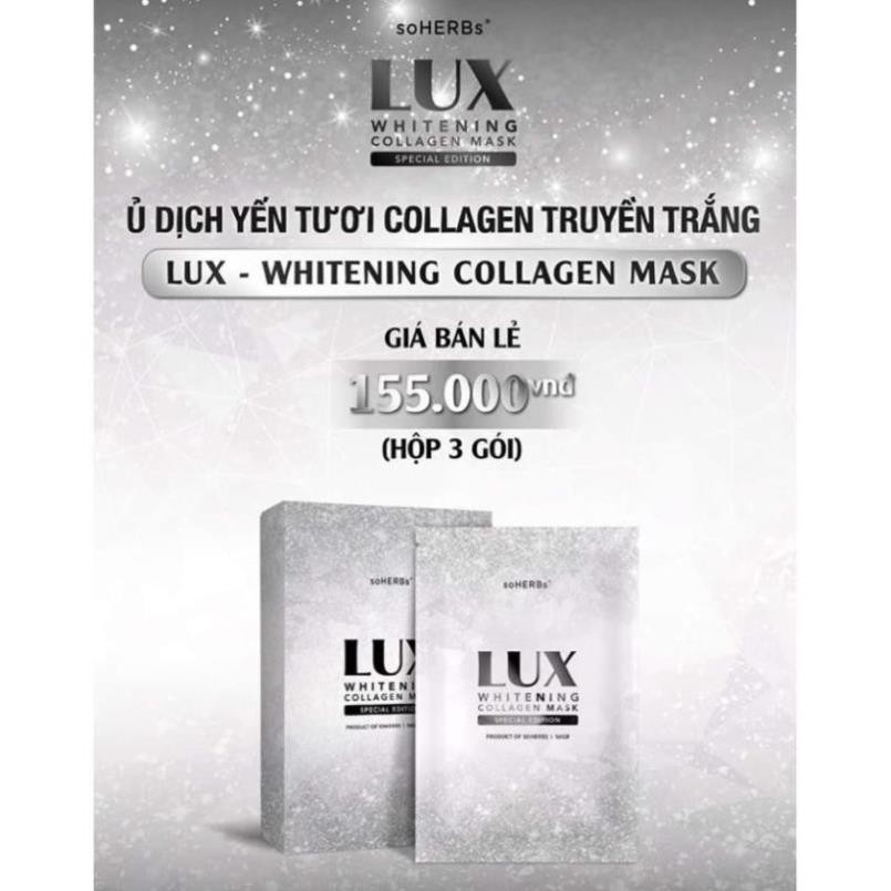 1 Hộp Ủ Yến Collagen LUX Giúp Dưỡng Trắng Da Hiệu Quả (1 Hộp 3 Gói) | BigBuy360 - bigbuy360.vn