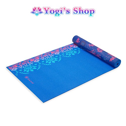 Thảm Tập Yoga PVC Hoa Văn 2 Mặt Relax 6mm | Tông Màu Xanh Dương