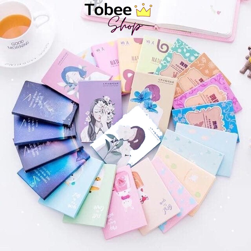 Giấy thấm dầu gói 50 tờ làm sạch da kiểm soát dầu hàng nội địa Trung Thí Nê