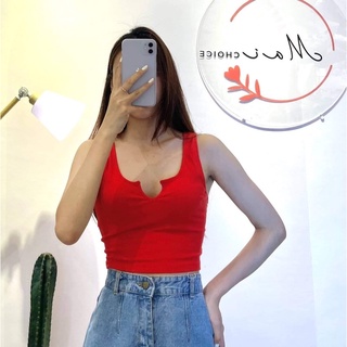 Áo 2 dây thun gân ôm body dáng croptop- NH Liola