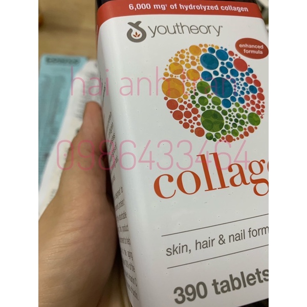 Viên uống Collagen youtheory 390 viên