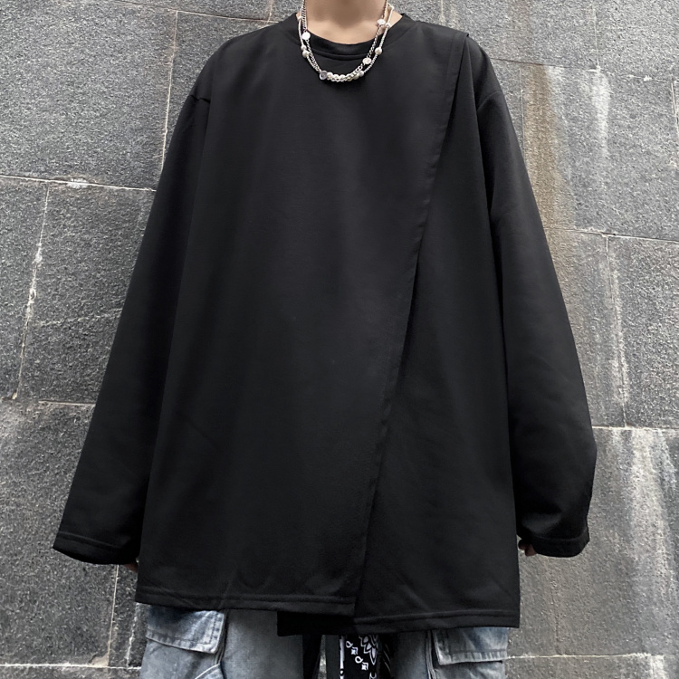 Long-sleeved T-shirt loose Korean style split design | BigBuy360 - bigbuy360.vn
