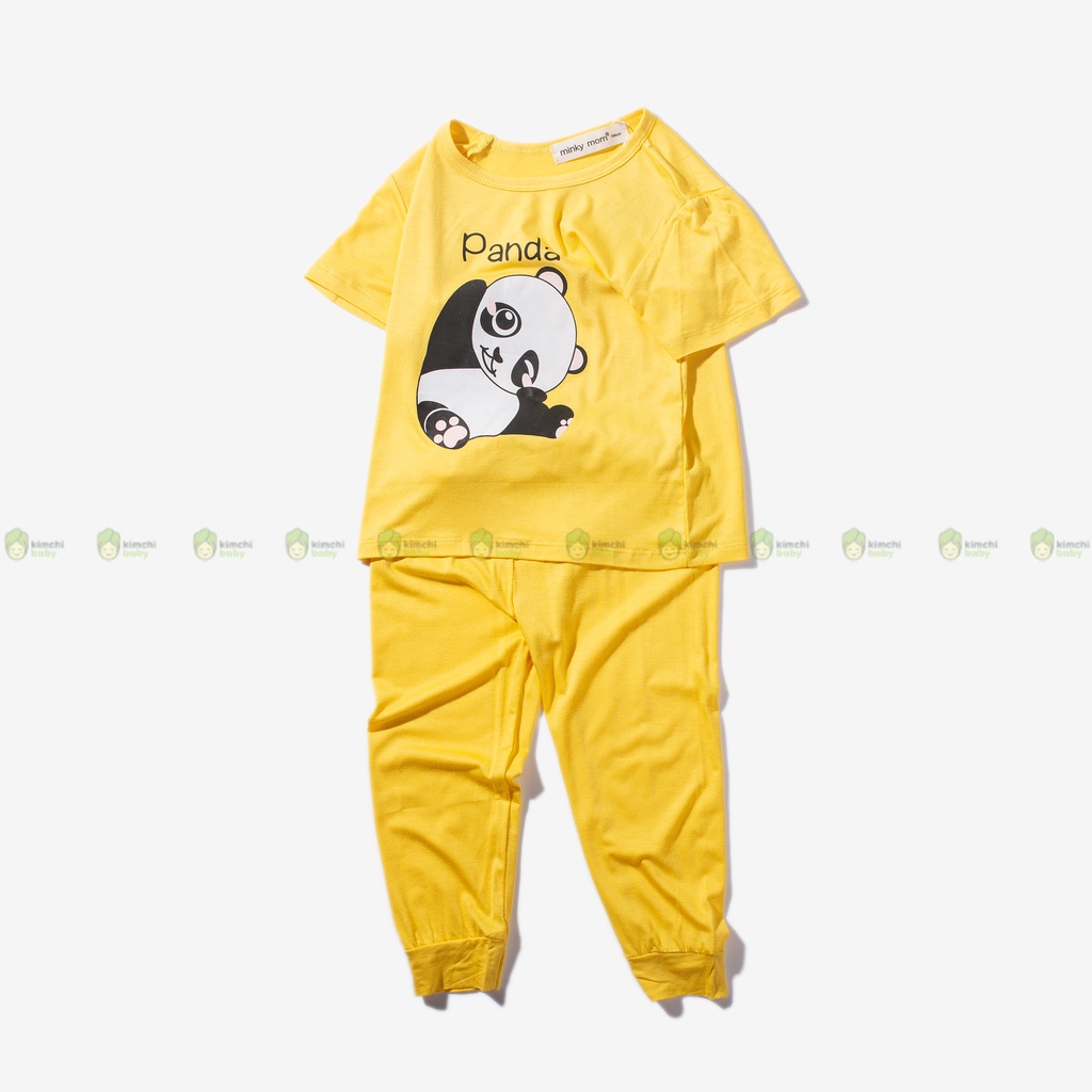 [SZ ĐẠI]Bộ Dài Tay Cho Bé Trai, Bé Gái Minky Mom Vải Thun Lạnh Hoạ Tiết Gấu Panda,Đồ Bộ Dài Tay Cho Bé Mặc Nhà MKMTD2207