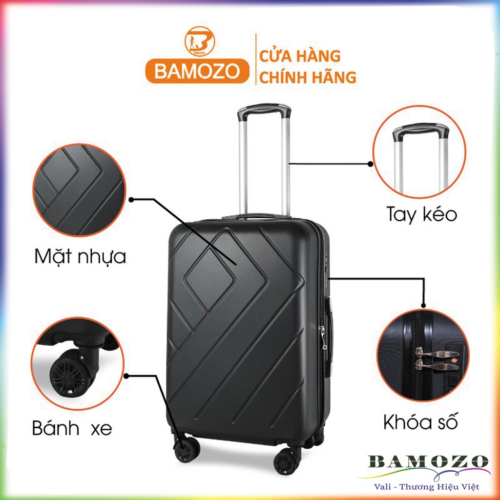 [GIÁ HỦY DIỆT]   Bộ 2 Vali du lịch Bamozo 8815 - Vali Size 20/24 inch - Chống Va Đập - Chống Trầy Xước - Bảo Hành 5 Năm