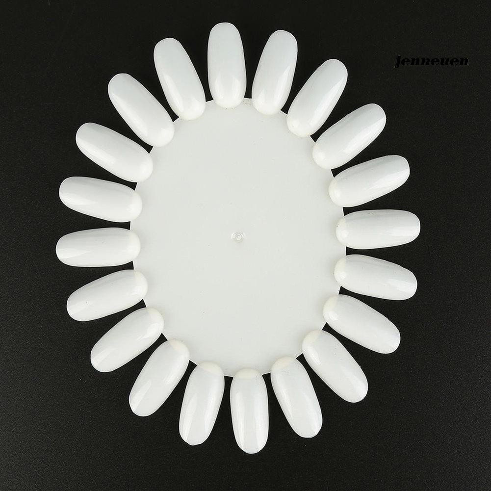 Khuôn acrylic hình bánh xe tròn gắn 20 móng tay giả trưng bày tự tập luyện vẽ móng nghệ thuật DIY