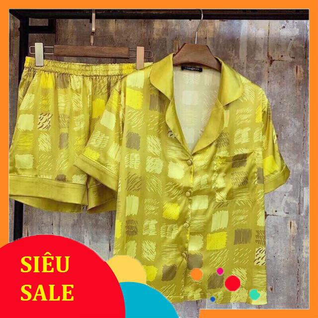 Đồ Ngủ💖Đồ Bộ Pijama Lụa Áo Cộc-Quần Sooc Dễ Thương | BigBuy360 - bigbuy360.vn