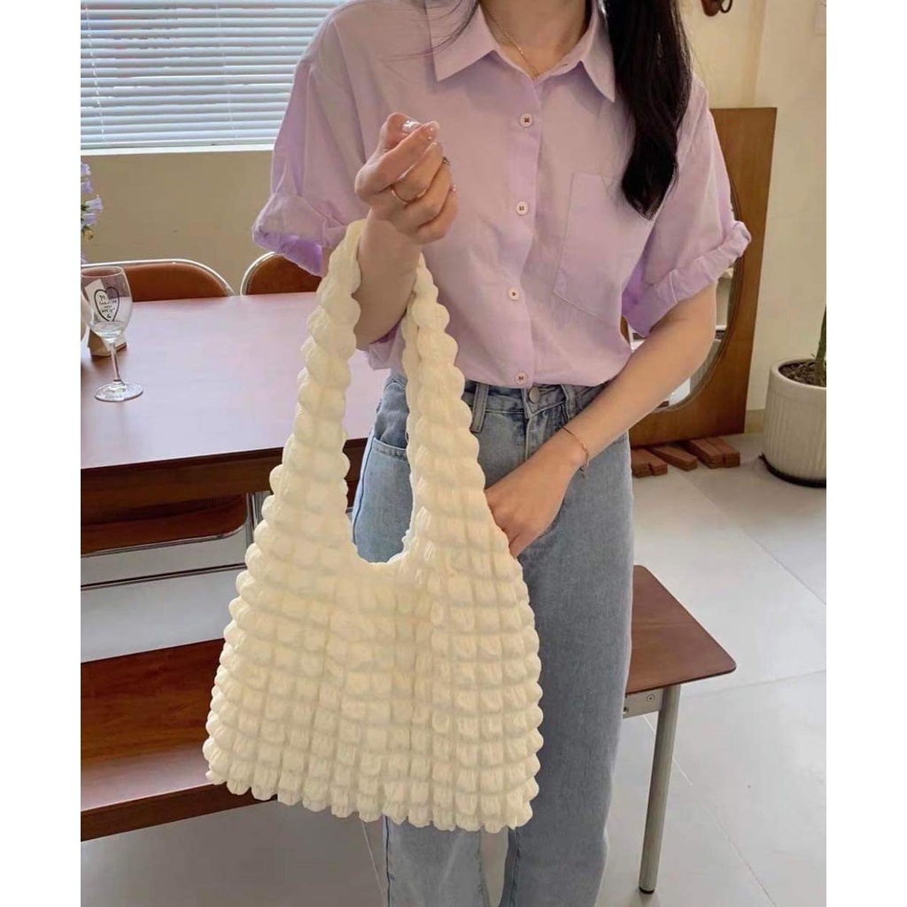 TÚI VẢI TOTE XỐP NHĂN 2 Lớp Túi Tote Ulzzang