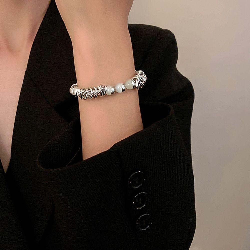 AROMA Vòng cổ Thép Titan Mặt Hình Học Phong Cách Hip Hop Hàn Quốc Thời Trang Cho Cặp Đôi