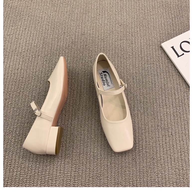 GIÀY BÚP BÊ ULZZANG MŨI VUÔNG PHONG CÁCH BALLET MÃ CAO CẤP