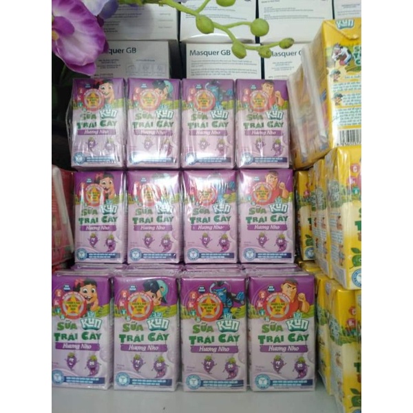 24 hộp sữa trái cây Kun 110ml Mix vị