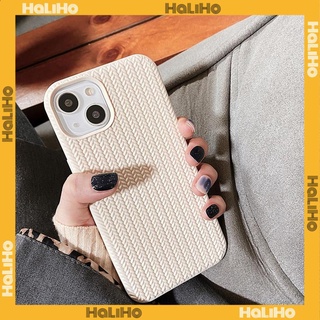 Case For iPhone 14 Series TPU Soft Simple Case Woven Texture Solid Color Black White Case Camera Protection Shockproof Compatible For iPhone 14 13 12 11 Plus Pro Max 7 Plus X XR