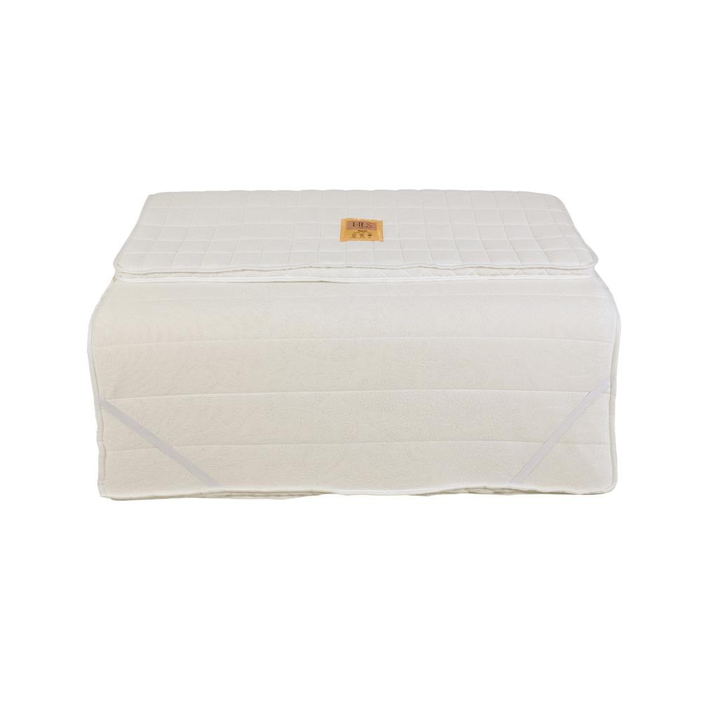 HomeBase HLS Tấm làm mềm nệm topper DÀY như nệm 5CM, SIÊU ÊM chuẩn Châu Âu nhập khẩu từ Thái Lan 198X91CM màu trắng