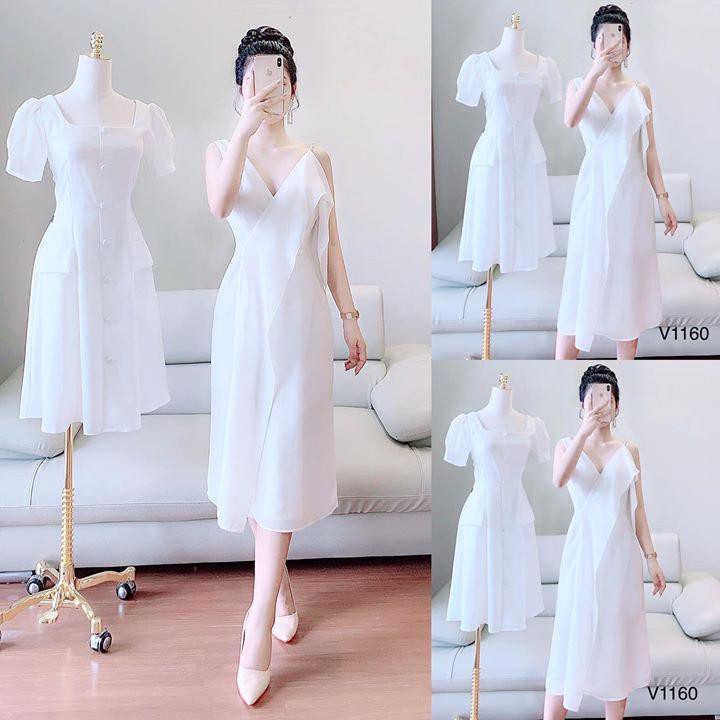 [ xả kho ] MiD Váy đầm trắng quyến rũ V1160 Mie Design kèm ảnh thật
