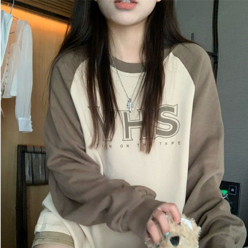 Áo Sơ Mi Nữ Tay Dài Oversize Màu Sắc Tương Phản