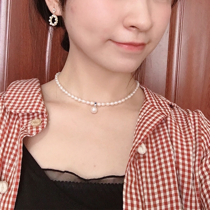 Chuỗi đeo cổ hạt 8ly mặt tròn