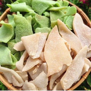Mứt dừa non miếng mix 2 vị 1kg ( Mứt dừa non lá dứa,  mứt dừa non sữa)