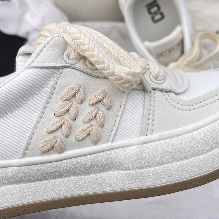 CÓ SẴN HÀNG CAO CẤP CÓ LOGO - Giày thể thao SNEAKER ulzzang dây giày tạo kiểu cột nơ đế viền nâu đế bánh mì êm chân