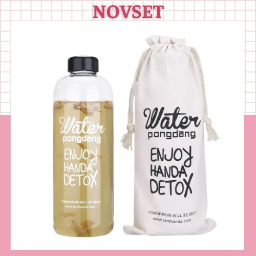 Bình nước  2L Dễ Thương Có Vạch Báo Giờ Uống Nước