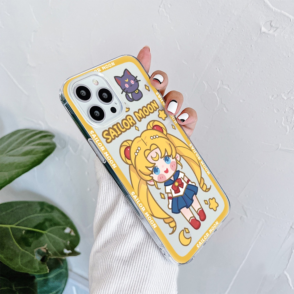 Sailor Moon Ốp Điện Thoại Hình Thủy Thủ Mặt Trăng Cho iPhone 11 12 13 pro max XS X XR XSMax 7 8 6 6s plus 5 4 SE 2020
