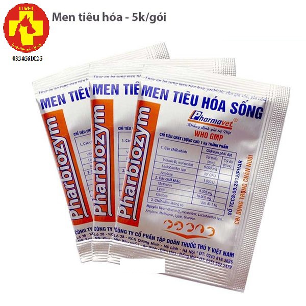Men Tiêu Hóa Sống - Dành Cho Thú Cưng - Vật Nuôi - Hỗ Trợ Tăng Cường Tiêu Hóa Cho Thú Cưng