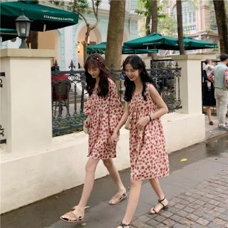 Đầm babydoll chấm bi