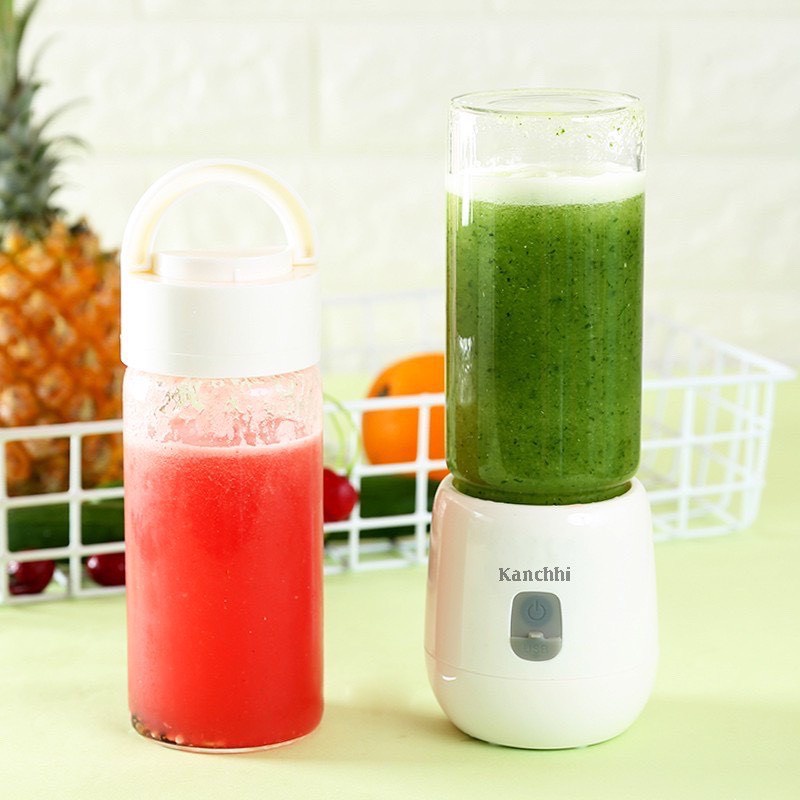 Máy xay sinh tố mini cầm tay Kanchhi Đa Năng sạc Tích Điện usb - cối xay sinh tố 6 Lưỡi Xay inox 304 cao cấp VT790