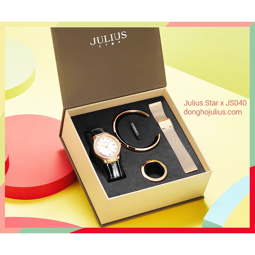 [Julius Official] Đồng hồ nữ Julius Star JS-040 kính sapphire