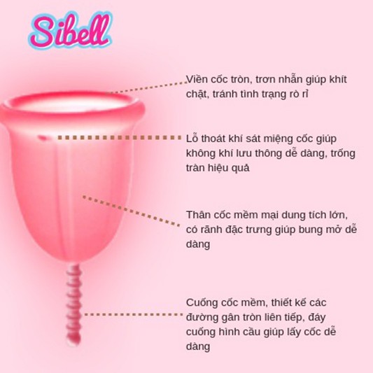 [Giá Chỉ >6K/tháng] Cốc Nguyệt San SIBELL Plus Mềm Êm Đủ Bung Dễ Dùng - Hỗ Trợ Tận Tình Suốt 10 Năm Dùng