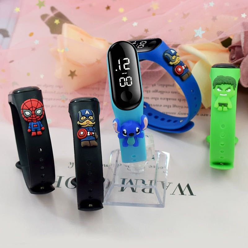 Đồng Hồ Điện Tử Màn Hình LED Cảm Ứng Chất Liệu silicone Chống Thấm Nước Cho Bé