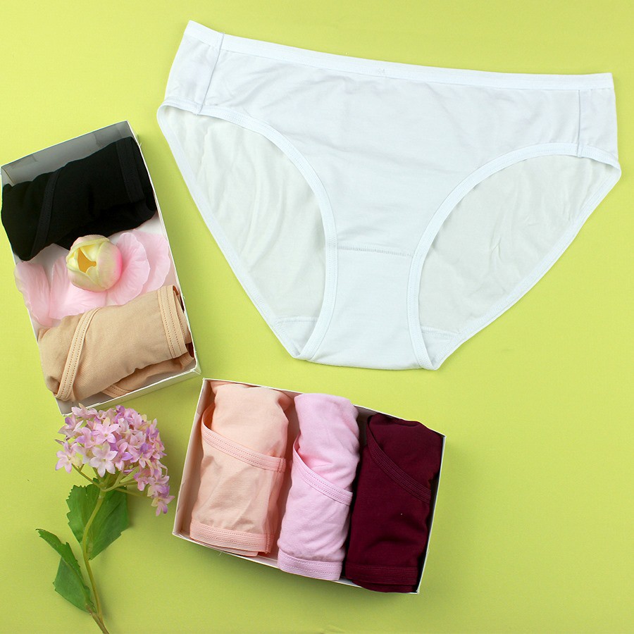 Quần lót basic thiết kế kiểu dáng đơn giản, truyền thống trên nền chất liệu thun cotton lụa,co giãn bốn chiều Annie 1837