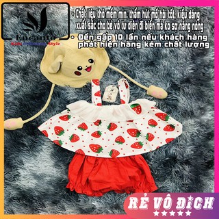 Bộ thô 2 dây hình dâu tây cho bé gái 12-20kg Encanto (585123)