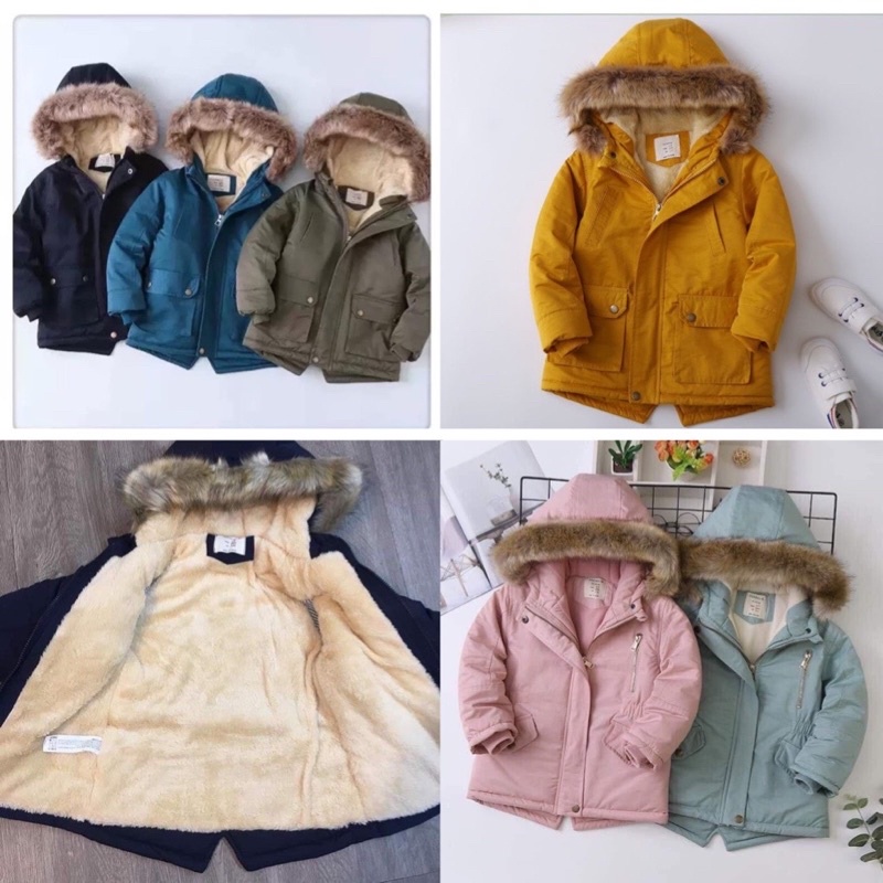 ÁO PARKA CỔ LÔNG SIÊU ẤM CHO BÉ (PK01)