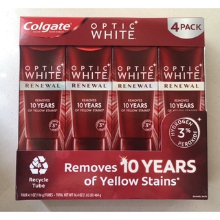 Kem đánh răng trắng răng Colgate Optic White Renewal của Mỹ - Colgate đỏ