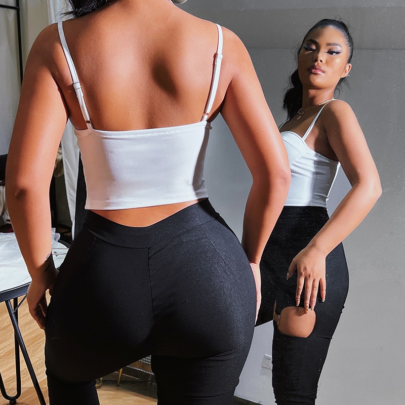 Áo Tank Top Hở Lưng Màu Trơn Gợi Cảm L0318