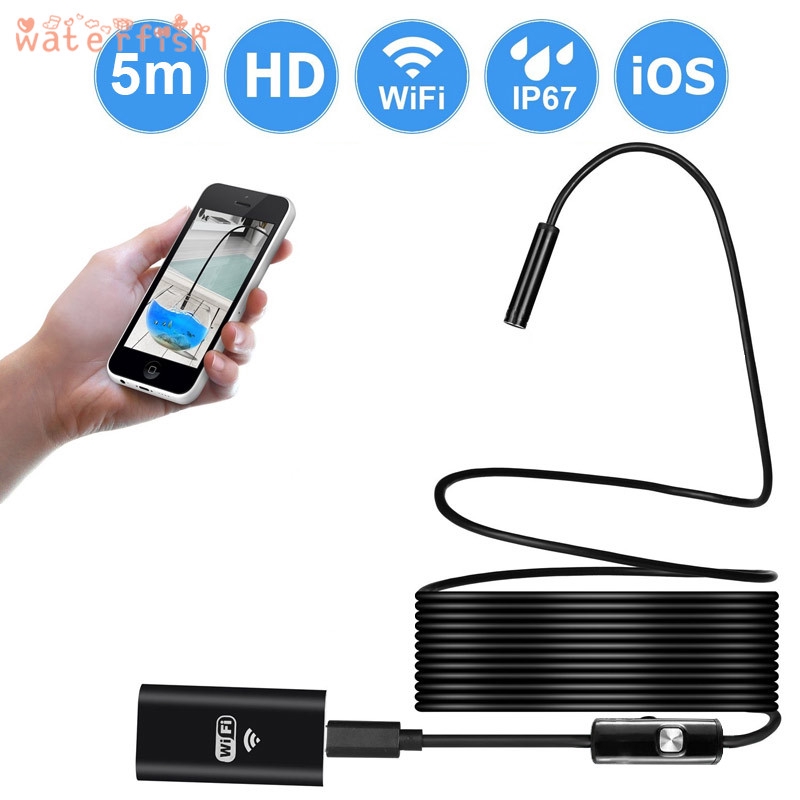 Camera Nội Soi 5m Wifi 720p 200w Chống Nước Cho Camera Android Iphone Ios