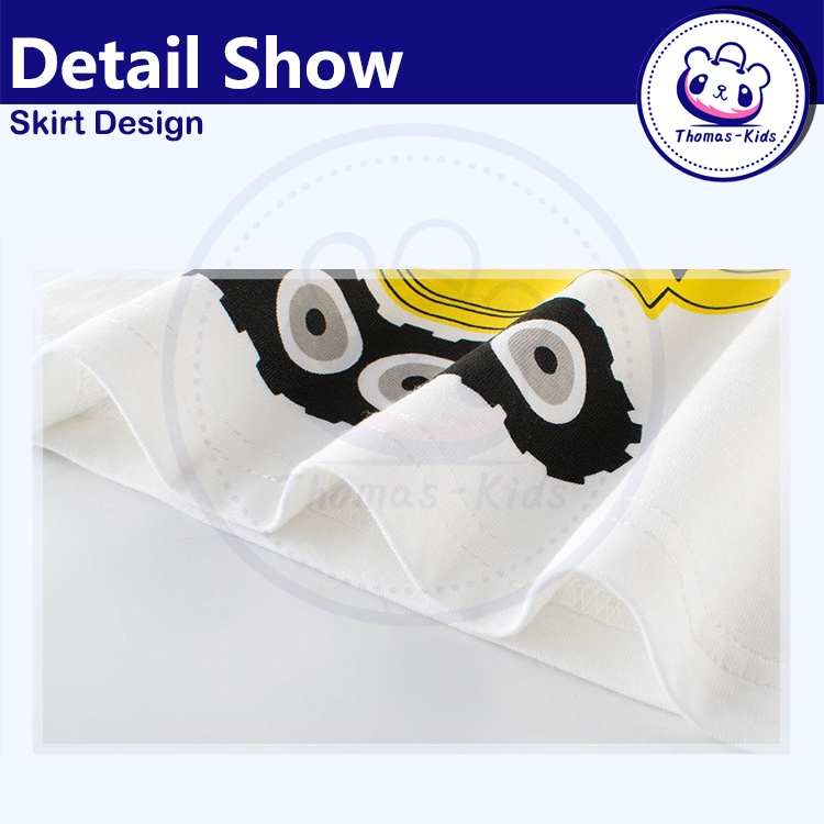 Áo thun tay ngắn in hình xe buýt hoạt hình D114 dành cho bé 2-6 tuổi