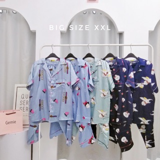 Đồ ngủ Gấm bigsize cao cấp XXL ( 70-80kg )