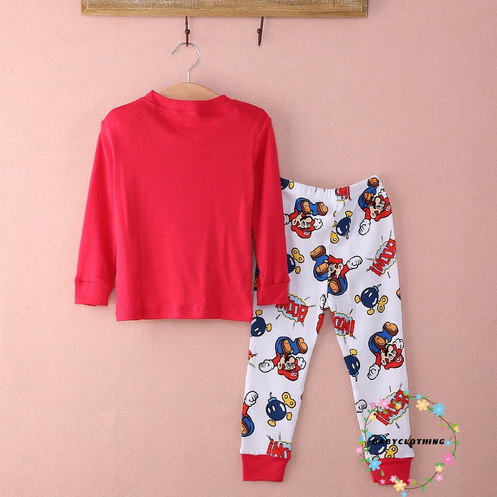 Bộ pijama in họa tiết nhân vật Mario xinh xắn cho bé