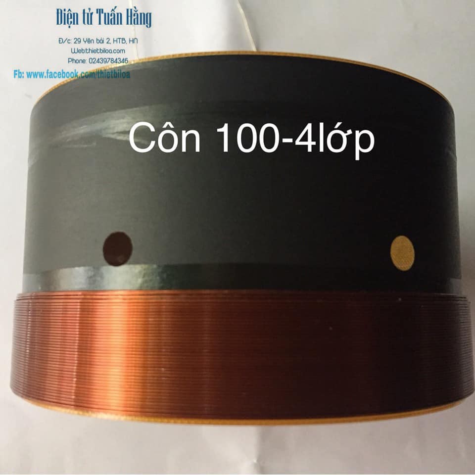 Côn loa bass 100 4 lớp  phíp chống nhiệt .