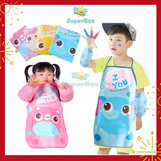 Tạp dề cho bé học vẽ chống thấm nước kèm lót tay