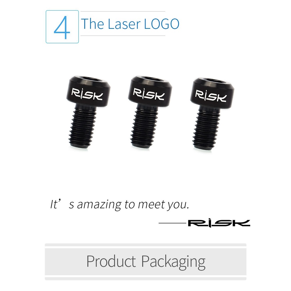 Set 2 Ốc Vít Hợp Kim Titan Dùng Để Cố Định Dây Cáp Xe Đạp Leo Núi M5x9