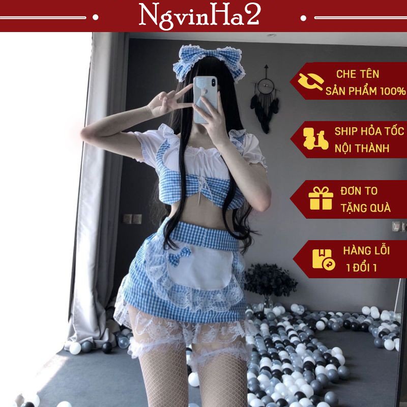 Full Set - Đồ cosplay cô hầu gái nhiều chi tiết gợi cảm