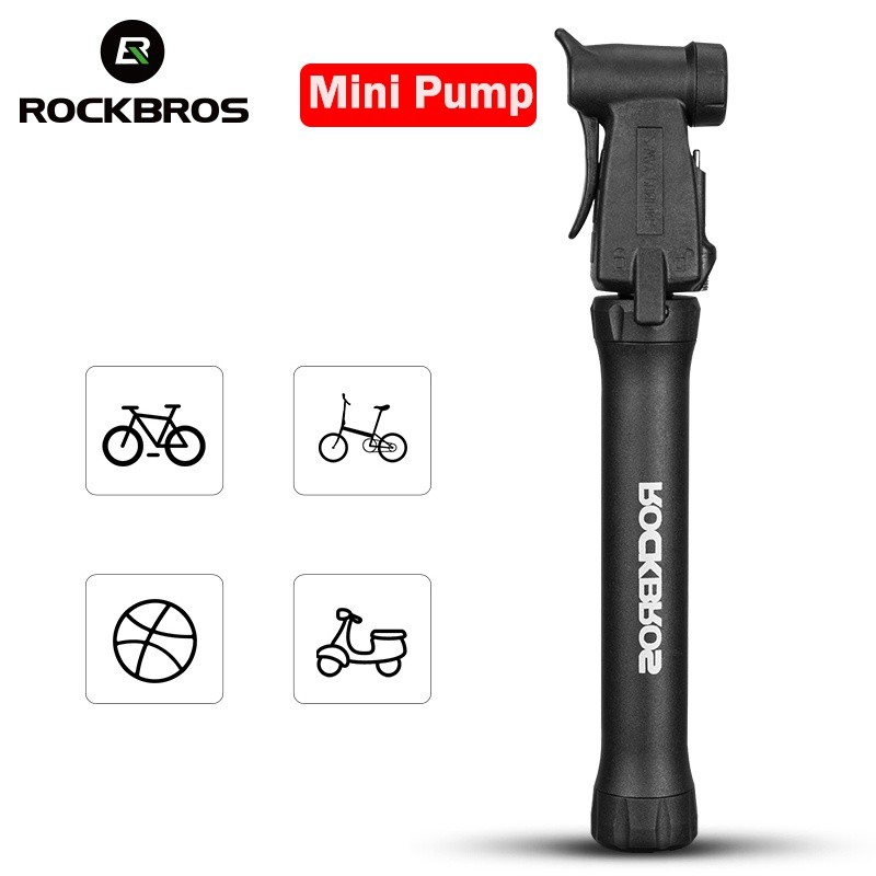Ống bơm lốp xe đạp ROCKBROS mini áp suất 80Psi tiện dụng cao cấp