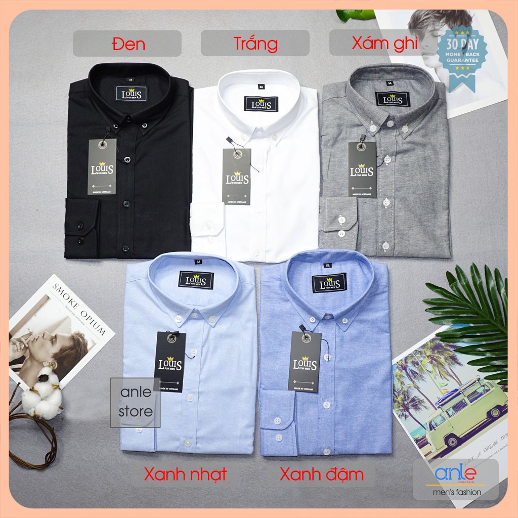 𝔹𝕆𝕊𝕊 𝕊ℍ𝕆𝔼𝕊 ⚜️ Áo sơ mi nam công sở Hàng Hiệu Louis Oxford Cotton cao cấp sơ mi nam đẹp xuất khẩu form SlimFit Hàn Quốc