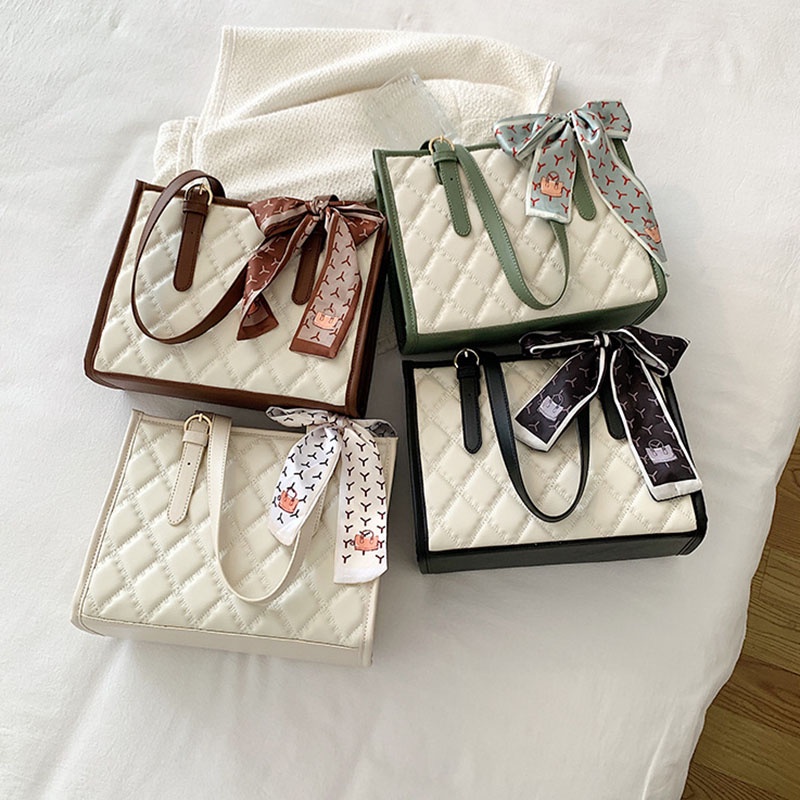 Túi đeo vai IELGY cỡ lớn họa tiết hình thoi thời trang mùa hè cho nữ