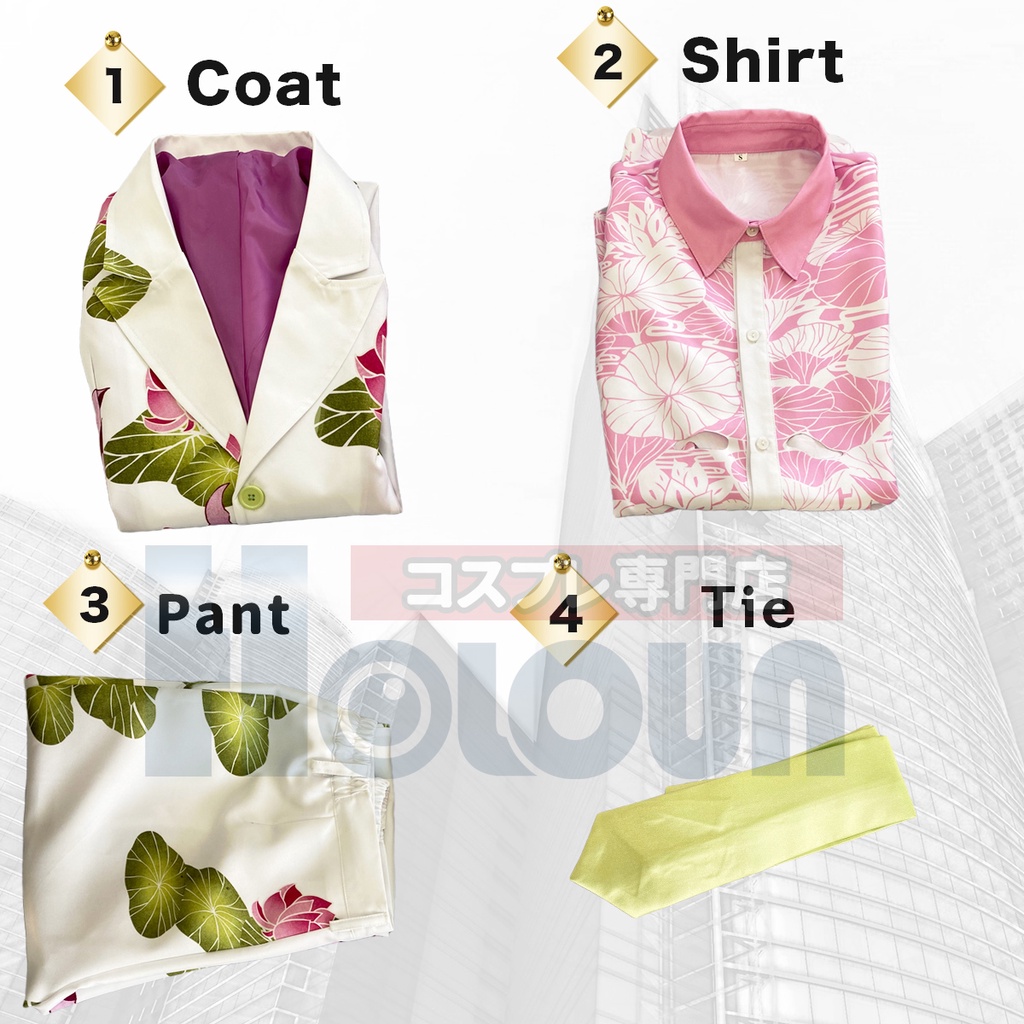 Holoun Tokyo Revengers Set Đồ 4 Món Hóa Trang Nhân Vật Haruchiyo Sanzu Exhibition Anime Cosplay Costume Uniform Pink Scorpio 4PCS Dress Up Halloween