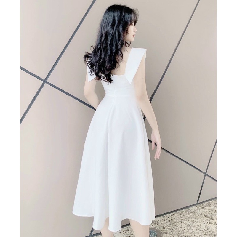 Đầm tết đỏ dạo phố cực xinh chất vải mềm mịn thiết kế may 2 lớp có mút ngực mã [KIMY] | BigBuy360 - bigbuy360.vn