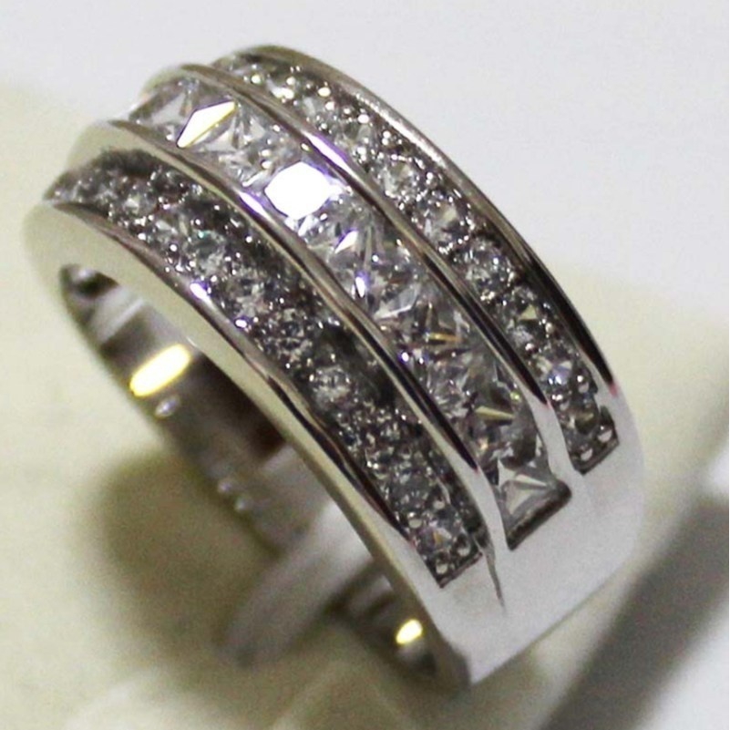 Nhẫn đính kim cương / charm đáng yêu thời trang dự tiệc cổ điển cho cặp đôi nam nữ / làm quà tặng / nhẫn cưới cô dâu