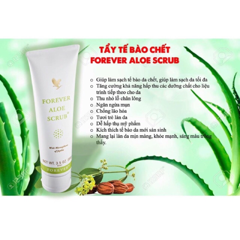 💥 238 FLP - SỮA RỬA MẶT TẨY TẾ BÀO CHẾT LÔ HỘI- FOREVER ALOE SCRUB FLP, 061 flp, 062 flp, 063 flp