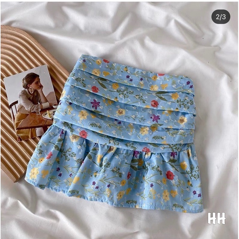 Áo quây hoa chun lưng siêu đẹp. Size S M